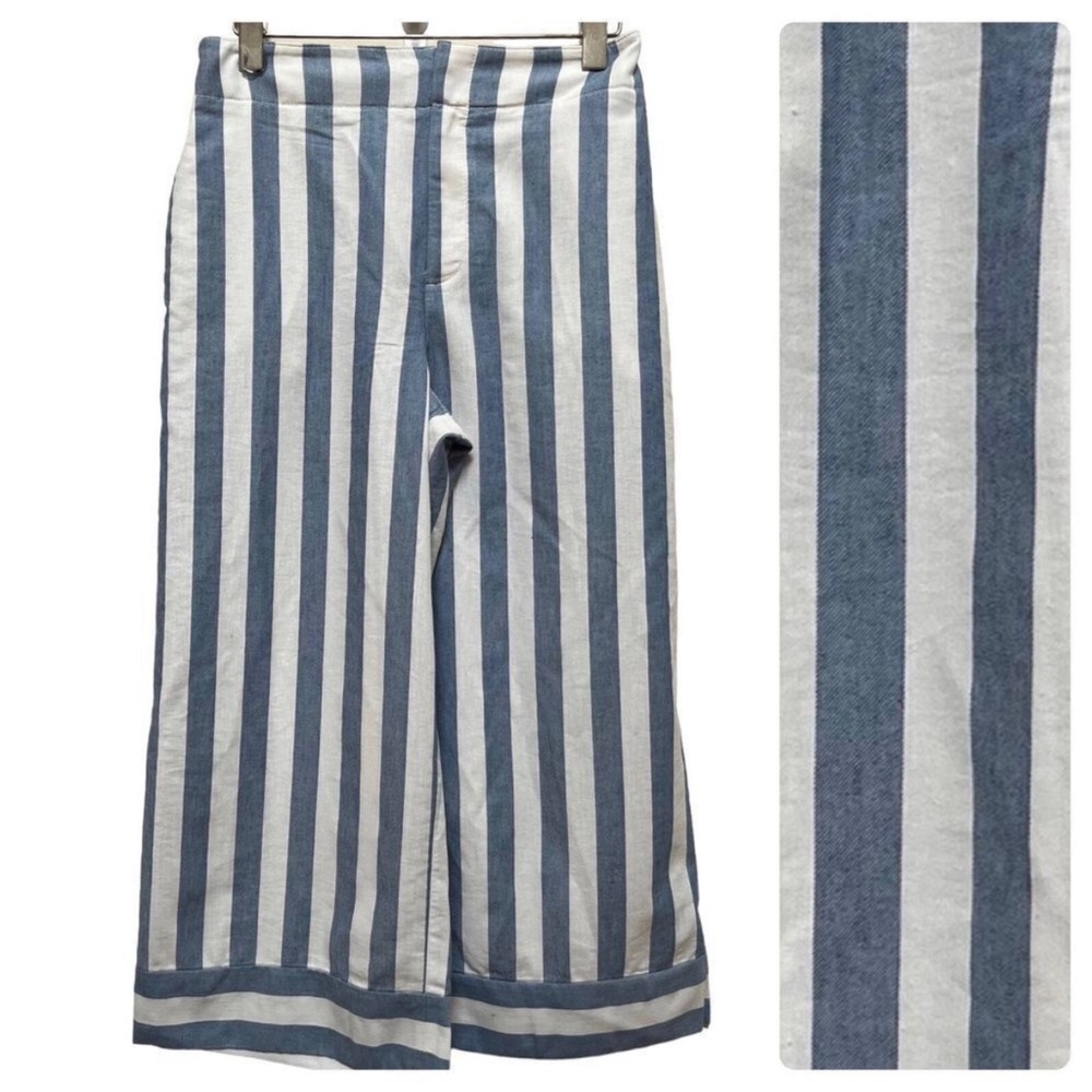 Club Monaco Amelee Blue Stripe Wide Leg
Pants 10